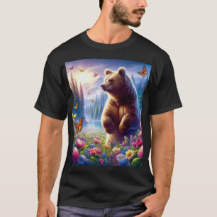Niedliche, farbige Bären und Schmetterlinge T-Shirt