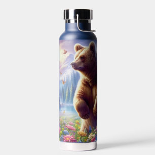 Niedliche, farbige Bären und Schmetterlinge Trinkflasche