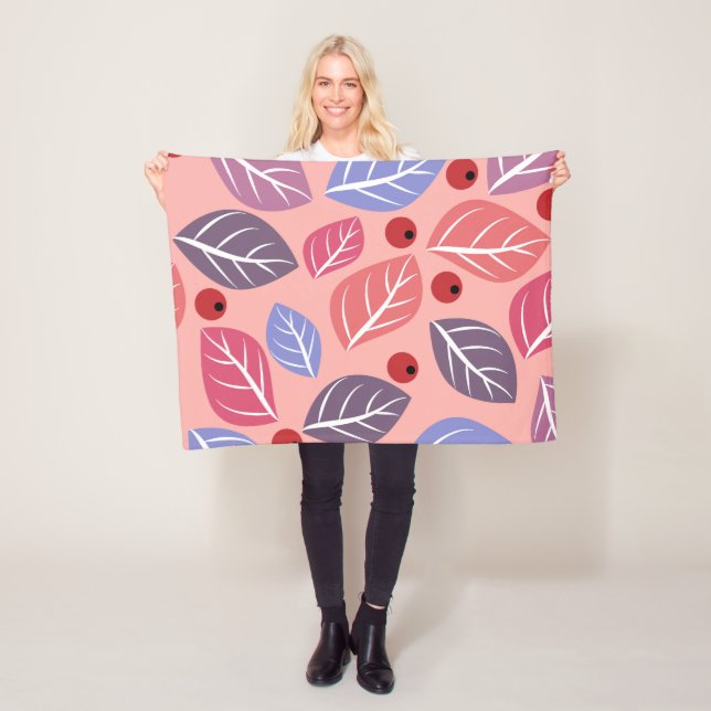 Niedliche farbige Blätter | Fleecedecke (Beispiel)