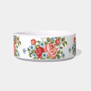 Niedliche farbige Blume Keramik Pet Bowl Napf
