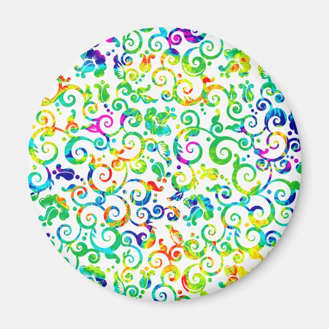 Niedliche farbige Blume Magnet (Vorne)