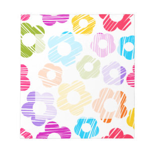 Niedliche farbige Blume mährenhaft fröhliche Blume Notizblock