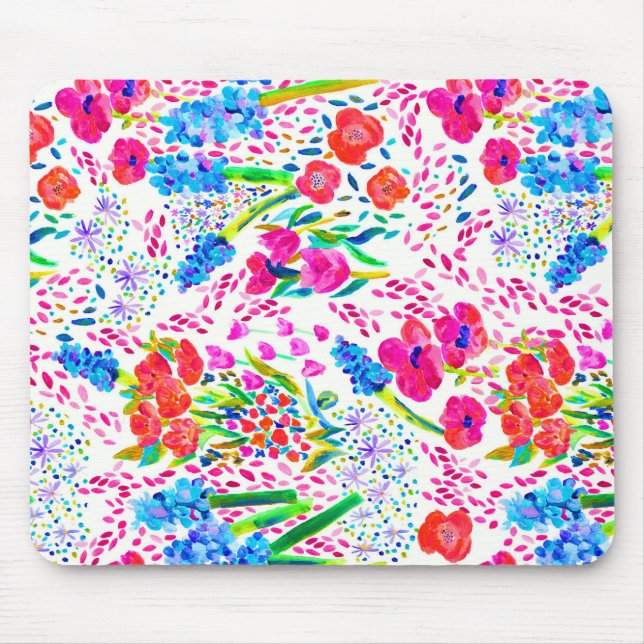 Niedliche farbige Blume Mousepad (Vorne)