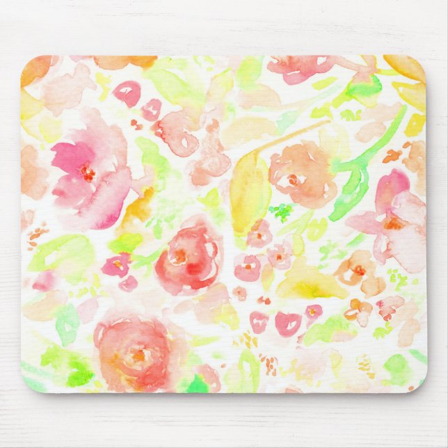 Niedliche farbige Blume Mousepad (Vorne)