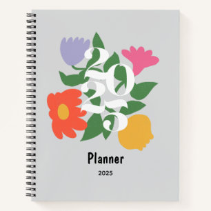 Niedliche farbige Blume Personalisierter Planer Notizbuch