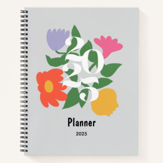 Niedliche farbige Blume Personalisierter Planer Notizbuch