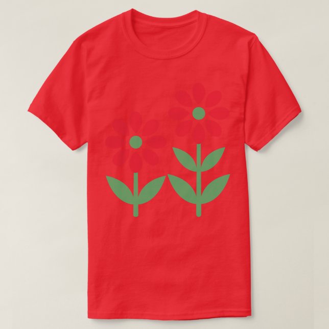 Niedliche farbige Blume T-Shirt (Design vorne)