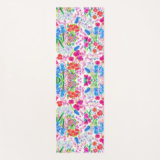 Niedliche farbige Blume Yogamatte (Vorderseite)