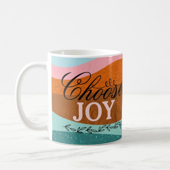 Niedliche Farbige Boho Inspiration positive Zitat Kaffeetasse (Links)