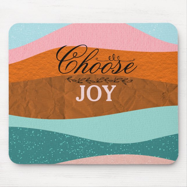 Niedliche Farbige Boho Inspiration positive Zitat Mousepad (Vorne)
