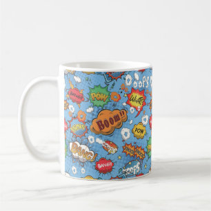 Niedliche Farbige Cartoon-Sprechblasen Kaffeetasse