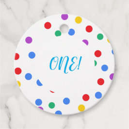 Niedliche Farbige Confetti Dots Gevor Tag Geschenkanhänger