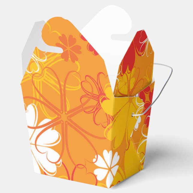 Niedliche farbige Daisy Illustration Blumenmuster Geschenkschachtel (Geöffnet)