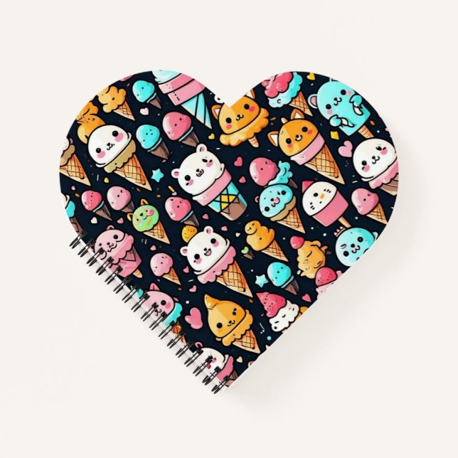 Niedliche, farbige Eistöcken Notizbuch (Vorderseite)