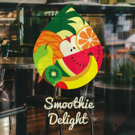 Niedliche Farbige Fruchtsaft Smoothie Logo Custom  Fensteraufkleber