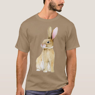 Niedliche Farbige Gefärbte Krawatte Bunny Face Bri T-Shirt