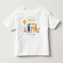 Niedliche Farbige Gelbe Party Monster Kindergeburt Kleinkind T-shirt
