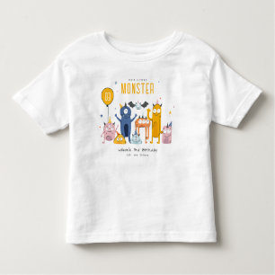 Niedliche Farbige Gelbe Party Monster Kindergeburt Kleinkind T-shirt