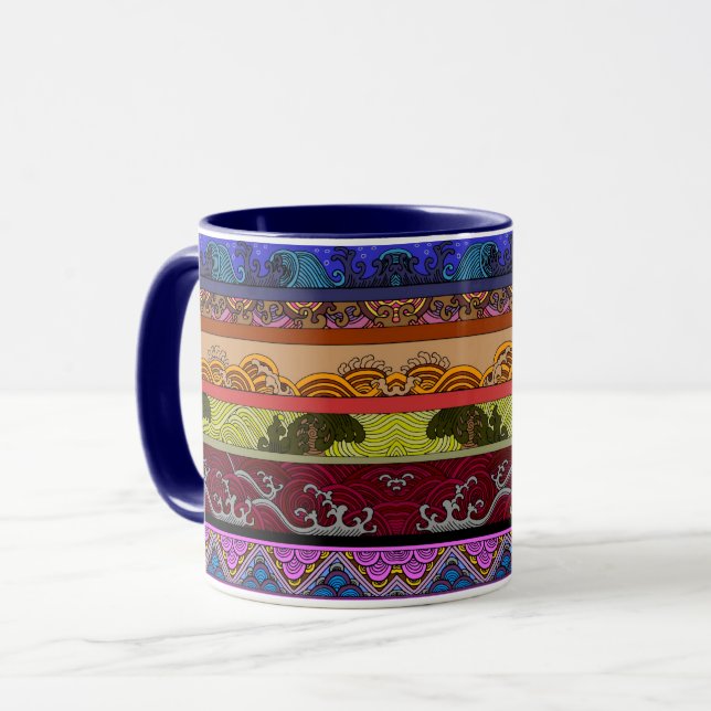 Niedliche, farbige Hand zeichnend Tasse (Vorderseite Links)