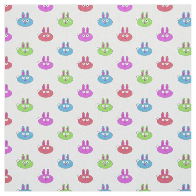 Niedliche farbige Häschen Stoff (Muster)