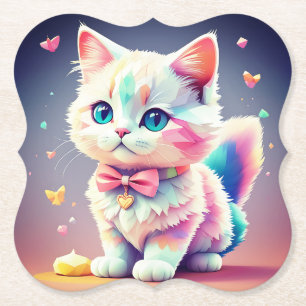 Niedliche Farbige Kitten-84301 Untersetzer