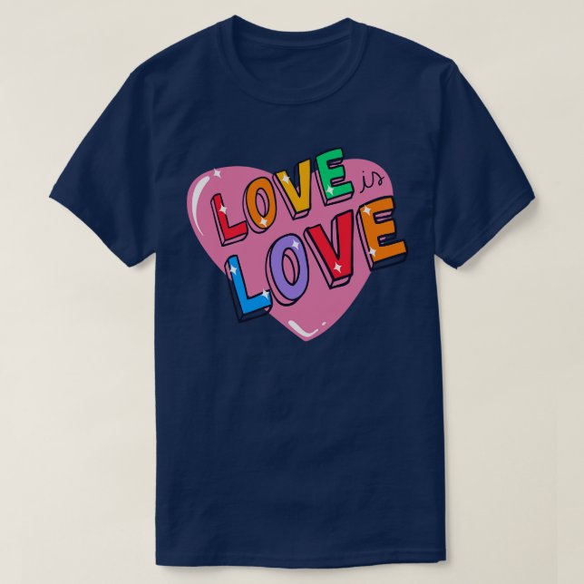 Niedliche farbige Liebe ist die Liebe Herzpride LG T-Shirt (Design vorne)