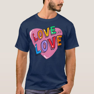Niedliche farbige Liebe ist die Liebe Herzpride LG T-Shirt