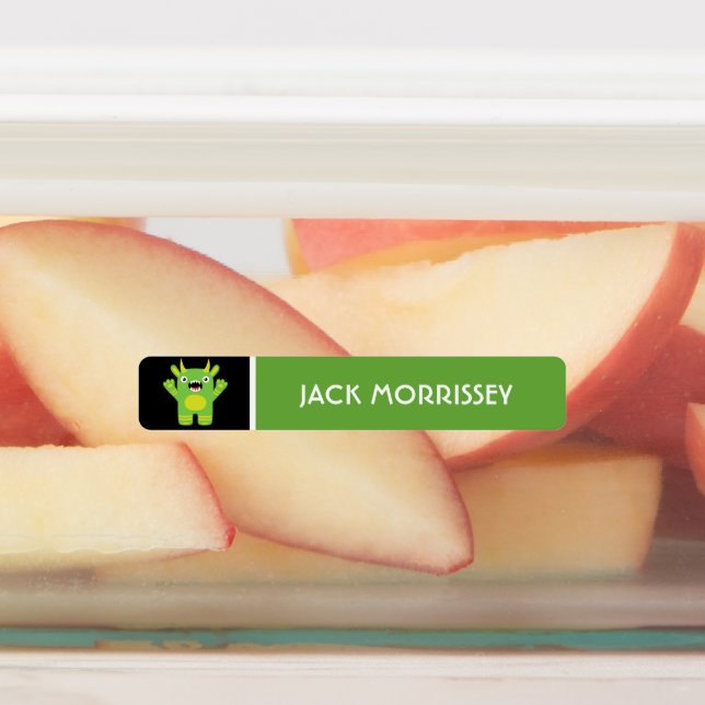 Niedliche farbige Monster Name der Kinder Etiketten (Befestigt)