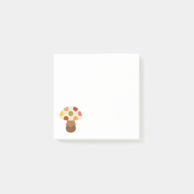 Niedliche, farbige Pilze nach dem it Noten Post-it Klebezettel (Vorderseite)