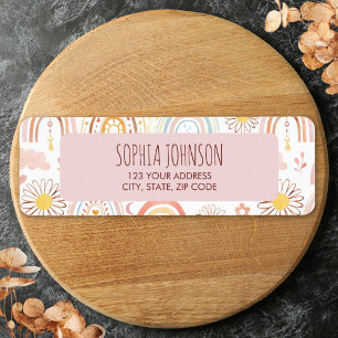 Niedliche farbige Regenbogen und Daisy-Blume Abstr