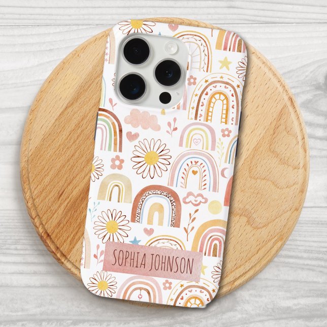 Niedliche farbige Regenbogen und Daisy-Blume Abstr Case-Mate iPhone Hülle (Close up)