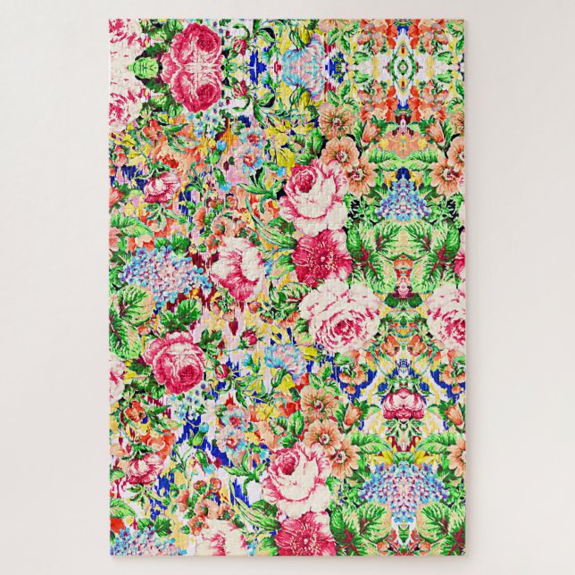 Niedliche farbige Rose Puzzle (Vertikal)