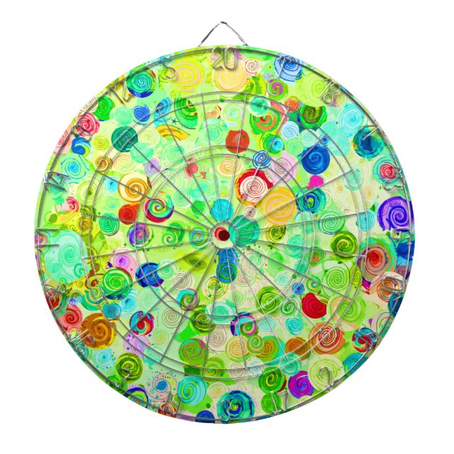 Niedliche farbige Spiralkosmosemuster Dartscheibe (vorne)