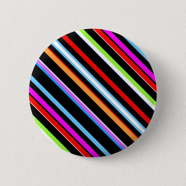 Niedliche, farbige Streifen Button (Vorderseite)
