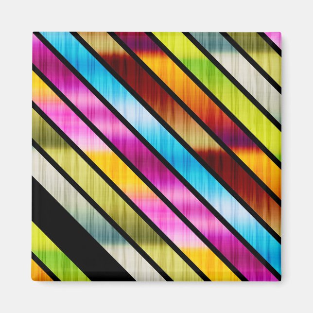 Niedliche, farbige Streifen Magnet (Vorne)
