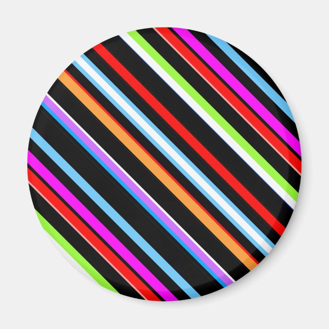 Niedliche, farbige Streifen Magnet (Vorne)