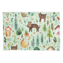 Niedliche farbige Tiere Kissenbezug