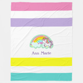 Niedliche farbige Unicorn Fleece Blanket