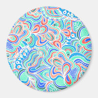 Niedliche, farbige Vintage Blume mit Drehwirbel