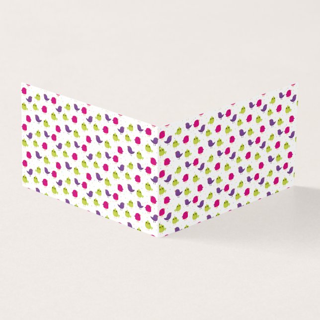 Niedliche, farbige Vögel (Vorderseite)