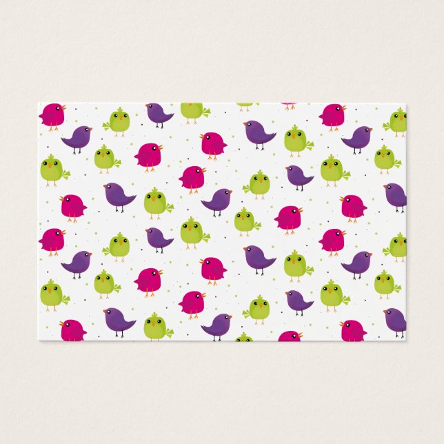 Niedliche, farbige Vögel (Vorderseite)