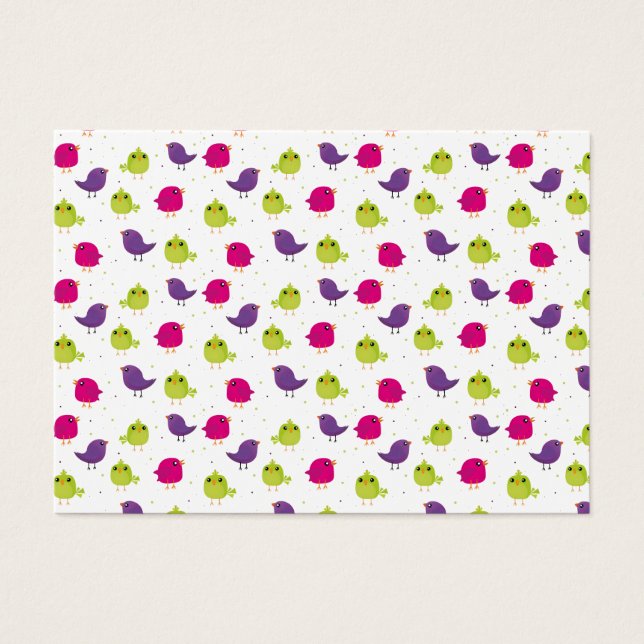 Niedliche, farbige Vögel (Vorderseite)