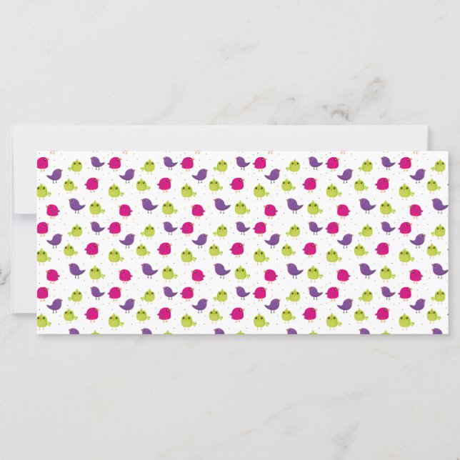 Niedliche, farbige Vögel (Vorderseite)