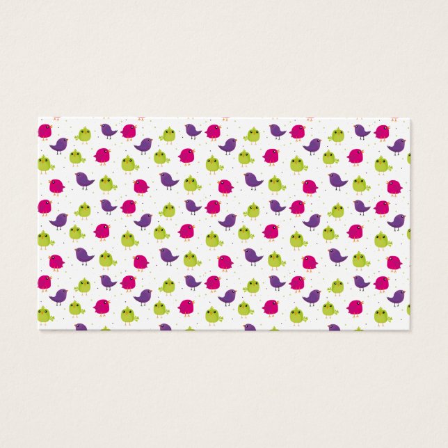 Niedliche, farbige Vögel (Vorderseite)