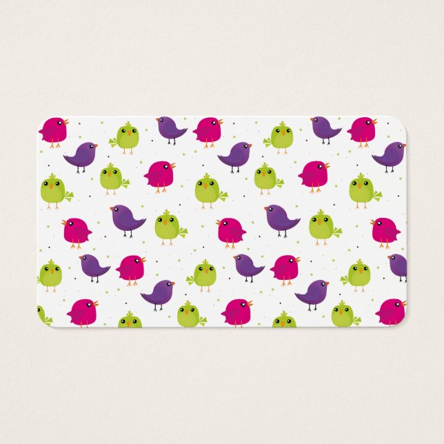 Niedliche, farbige Vögel (Vorderseite)