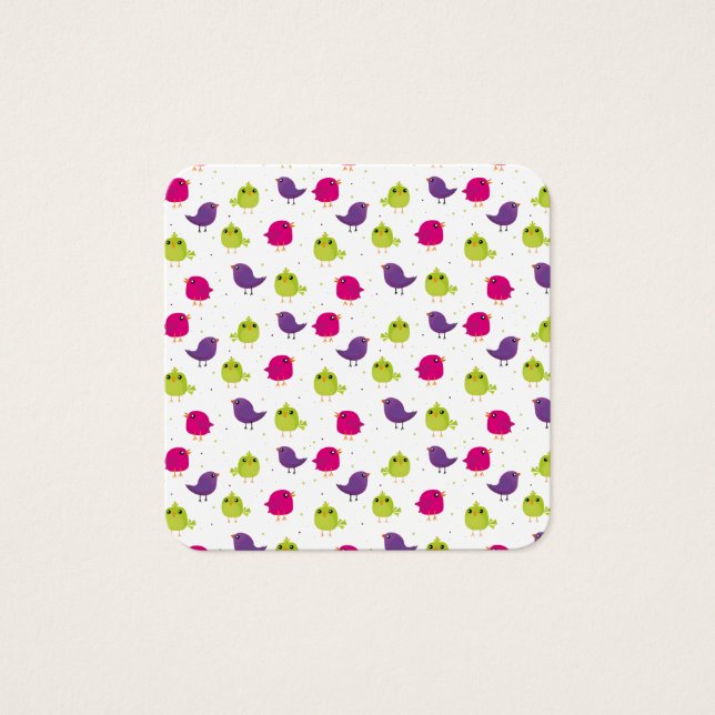 Niedliche, farbige Vögel (Vorderseite)