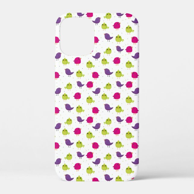 Niedliche, farbige Vögel Case-Mate iPhone Hülle (Rückseite)