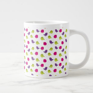 Niedliche, farbige Vögel Jumbo-Tasse