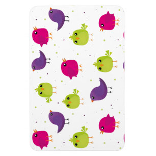 Niedliche, farbige Vögel Magnet