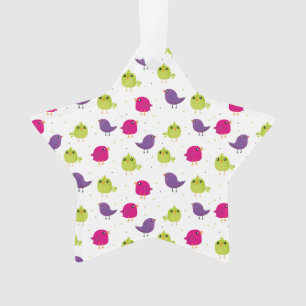 Niedliche, farbige Vögel Ornament